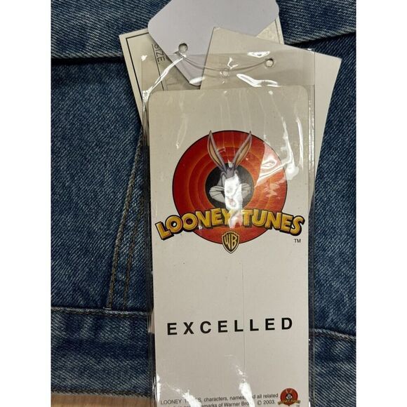 Dead Stock NWT 90s Y2K Warner Bros Vintage Emroidered Looney Tunes Denim Jean - Picture 7 of 13